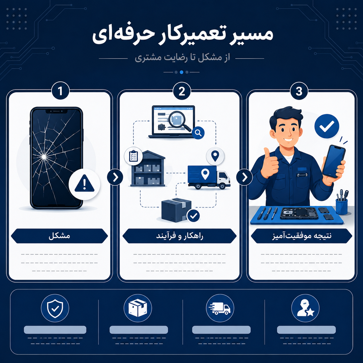 جمع بندی و خرید قطعات موبایل در ترهان